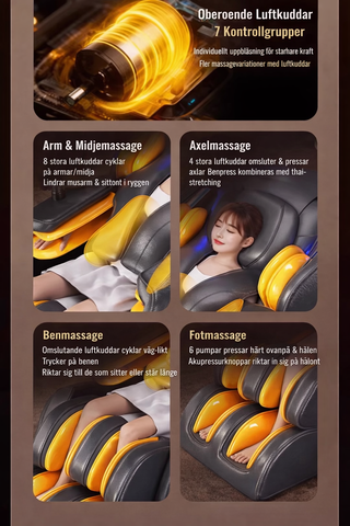 Noble Recovery Lyxig Massagestol med Ai teknik & 4D+3D massage
