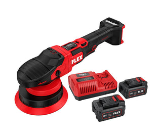 Flex - XFE 2 21 18-EC SET 18V | Batteridriven 21mm Borstlös Dual Action Polermaskin (Ink Batterier & Snabbladdare)
