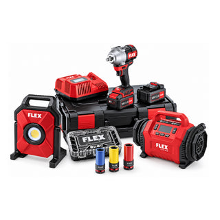 Flex - Däckbytarpaket 750nm | Komplett 18V paket inför däckbytet
