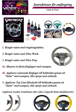 Viper Products - Leather & Vinyl Steering Wheel - Standard Kit